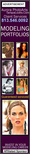Tampa Bay modeling portfolios, modeling photography services, and Tampa model testing photography services by Aurora PhotoArts Tampa Bay photography and design and Tampa Bay Modeling.